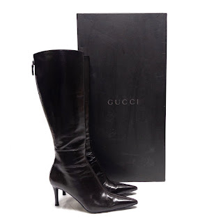 Gucci Brown Split Seam Design Calf Boots