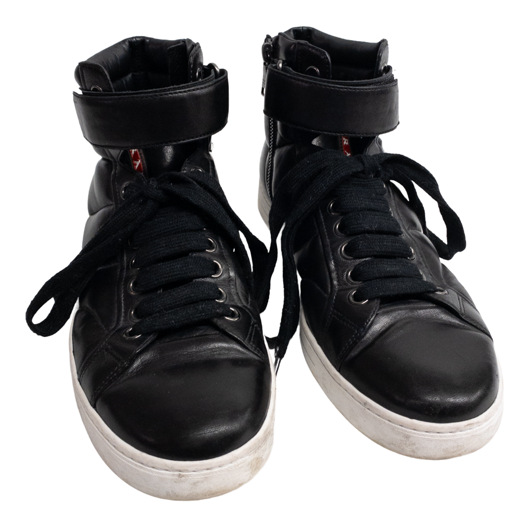 Prada Hightop Leather Sneakers