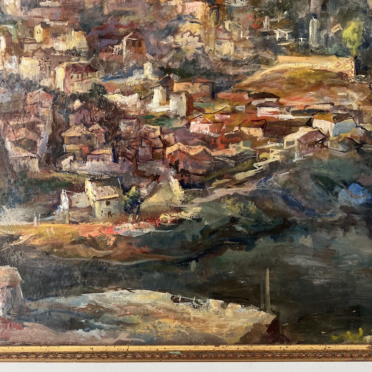 Alexis Hinsberger 'Tolede' Signed Toledo Cityscape Oil Painting, 1966