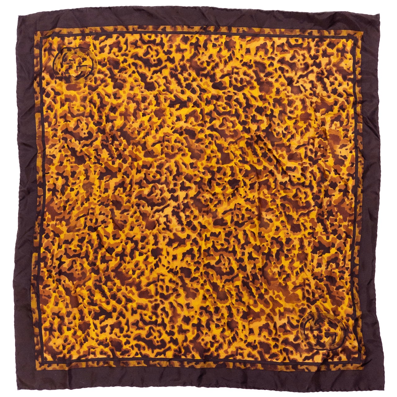 Gucci Silk Tortoiseshell Print Scarf