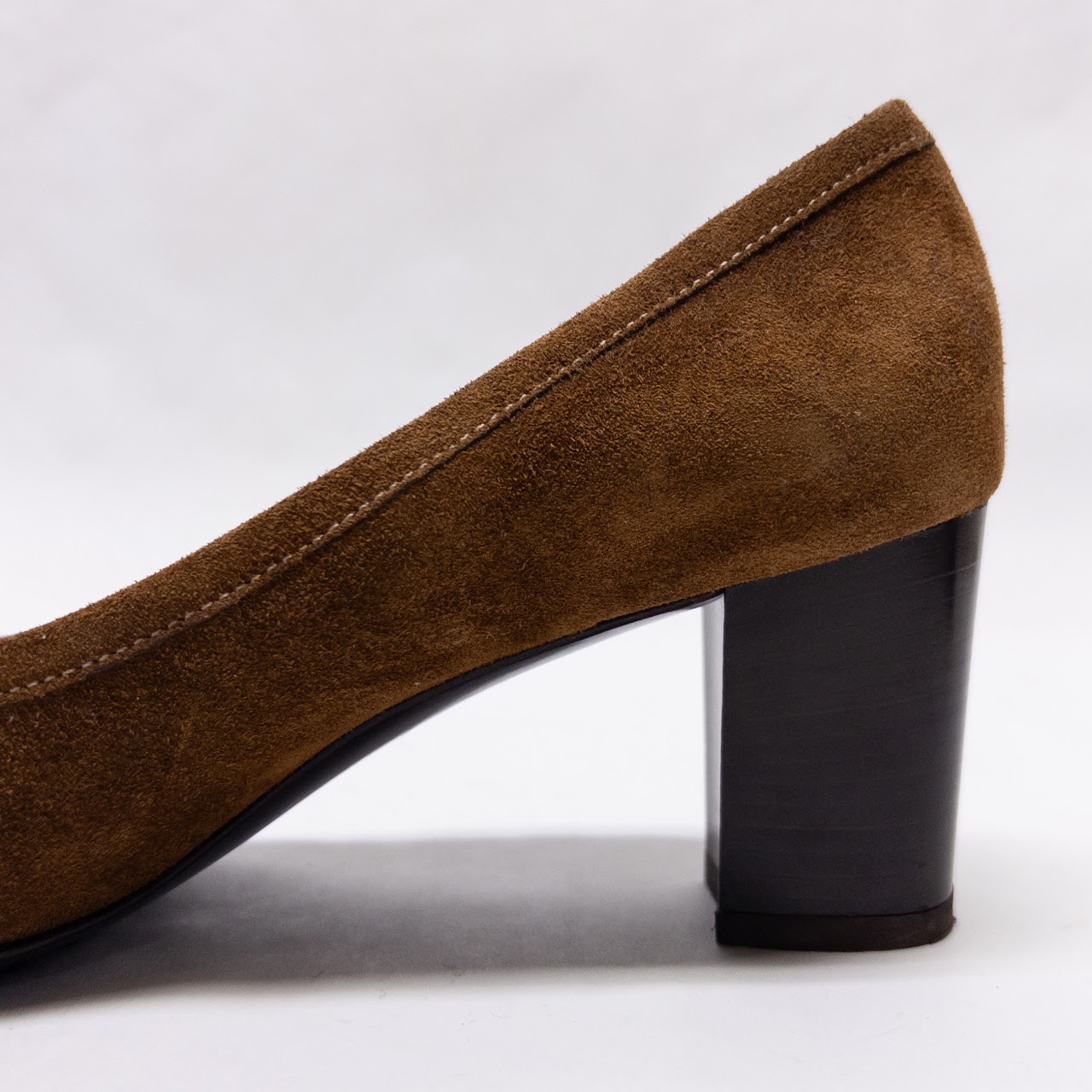 Salvatore Ferragamo Cinnamon Twirl Blocky Heel Pumps