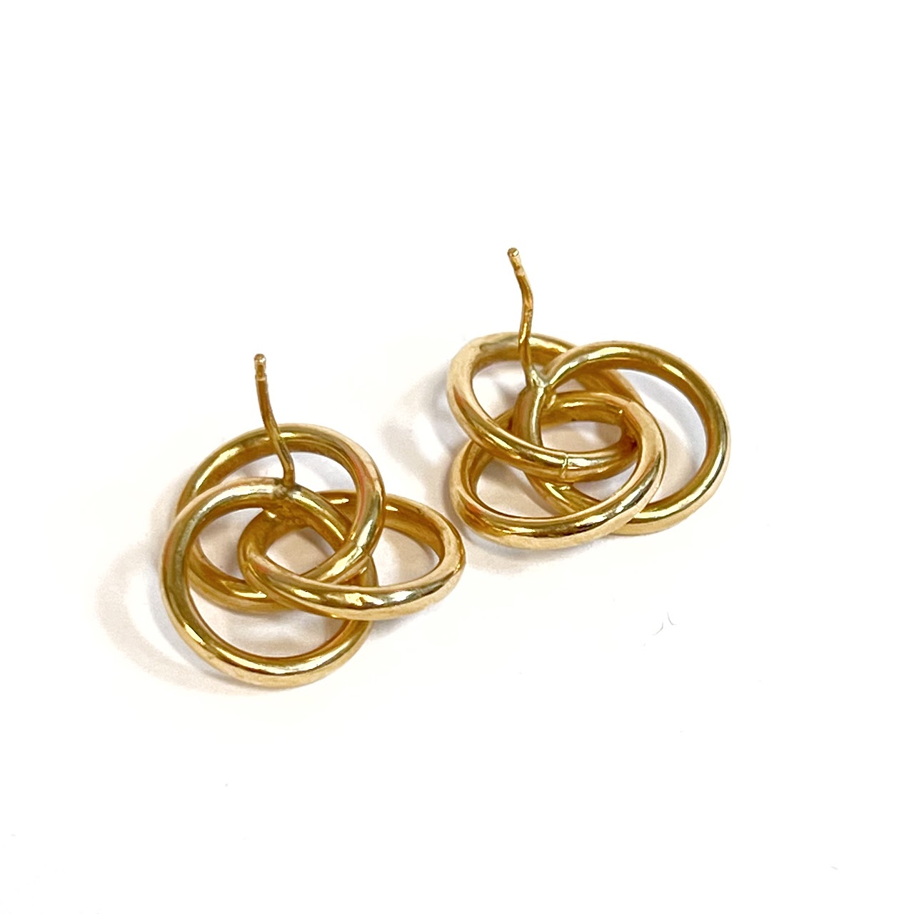 14K Gold Open Knot Earrings