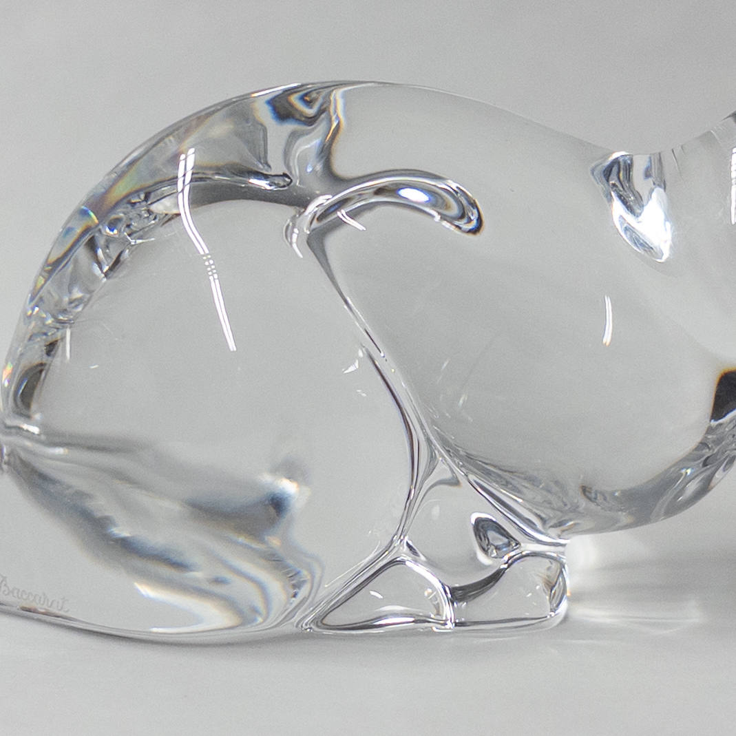 Baccarat Crystal Cat Figurine