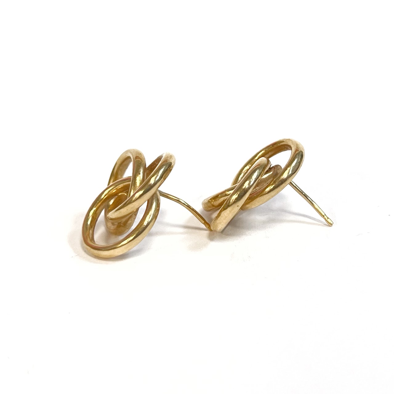 14K Gold Open Knot Earrings