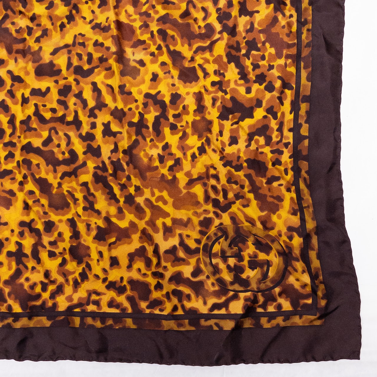 Gucci Silk Tortoiseshell Print Scarf