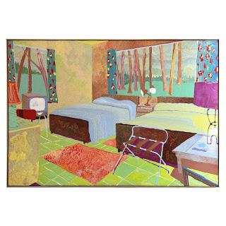 Cham Hendon Signed Interior Scene Large Scale Painting, 1978