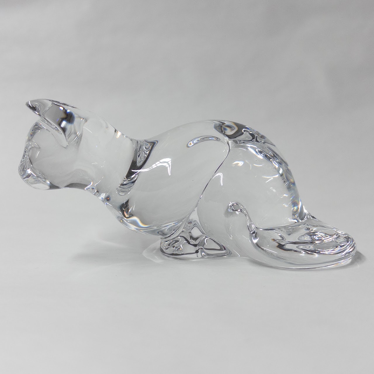 Baccarat Crystal Cat Figurine