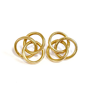 14K Gold Open Knot Earrings