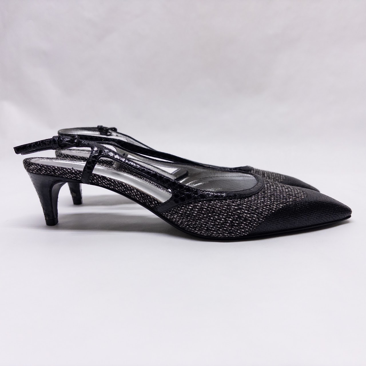 Bottega Veneta Intrecciato Weave Slingback Pumps