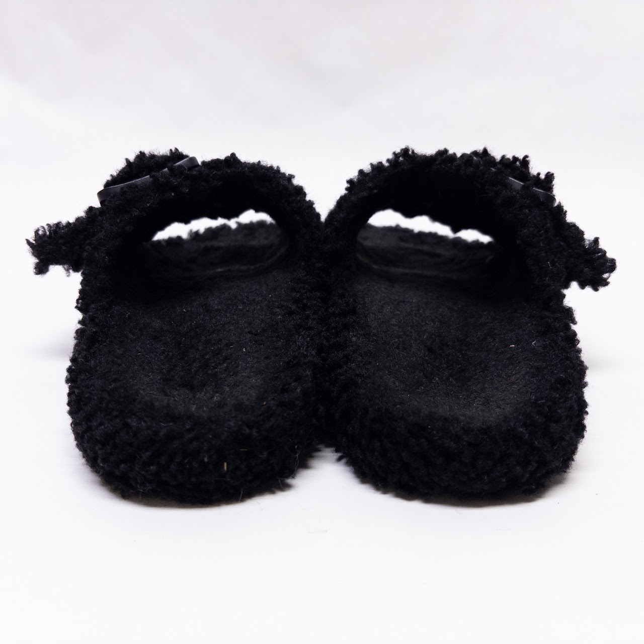 Balenciaga Mallorca Adjustable Faux Shearling Sandals