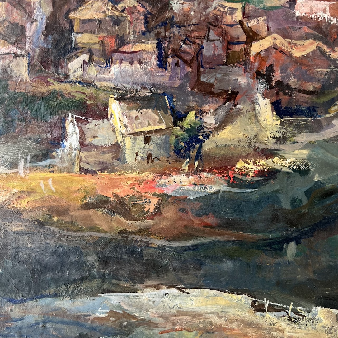 Alexis Hinsberger 'Tolede' Signed Toledo Cityscape Oil Painting, 1966