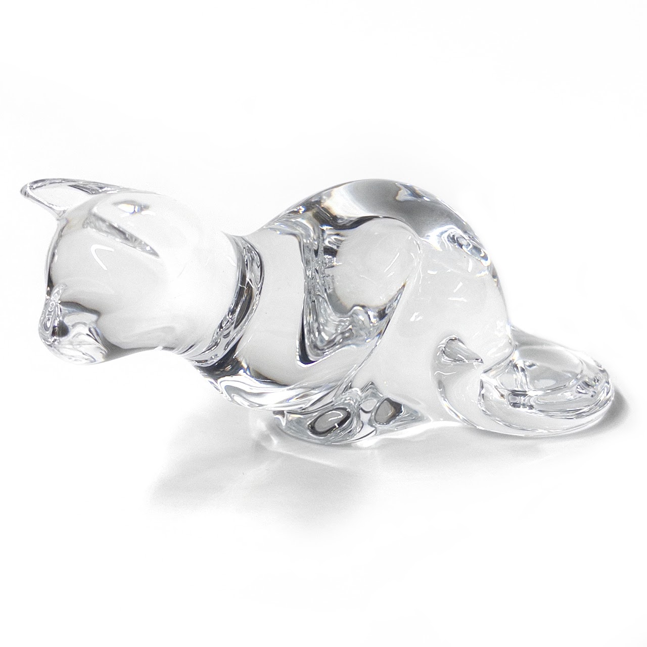 Baccarat Crystal Cat Figurine