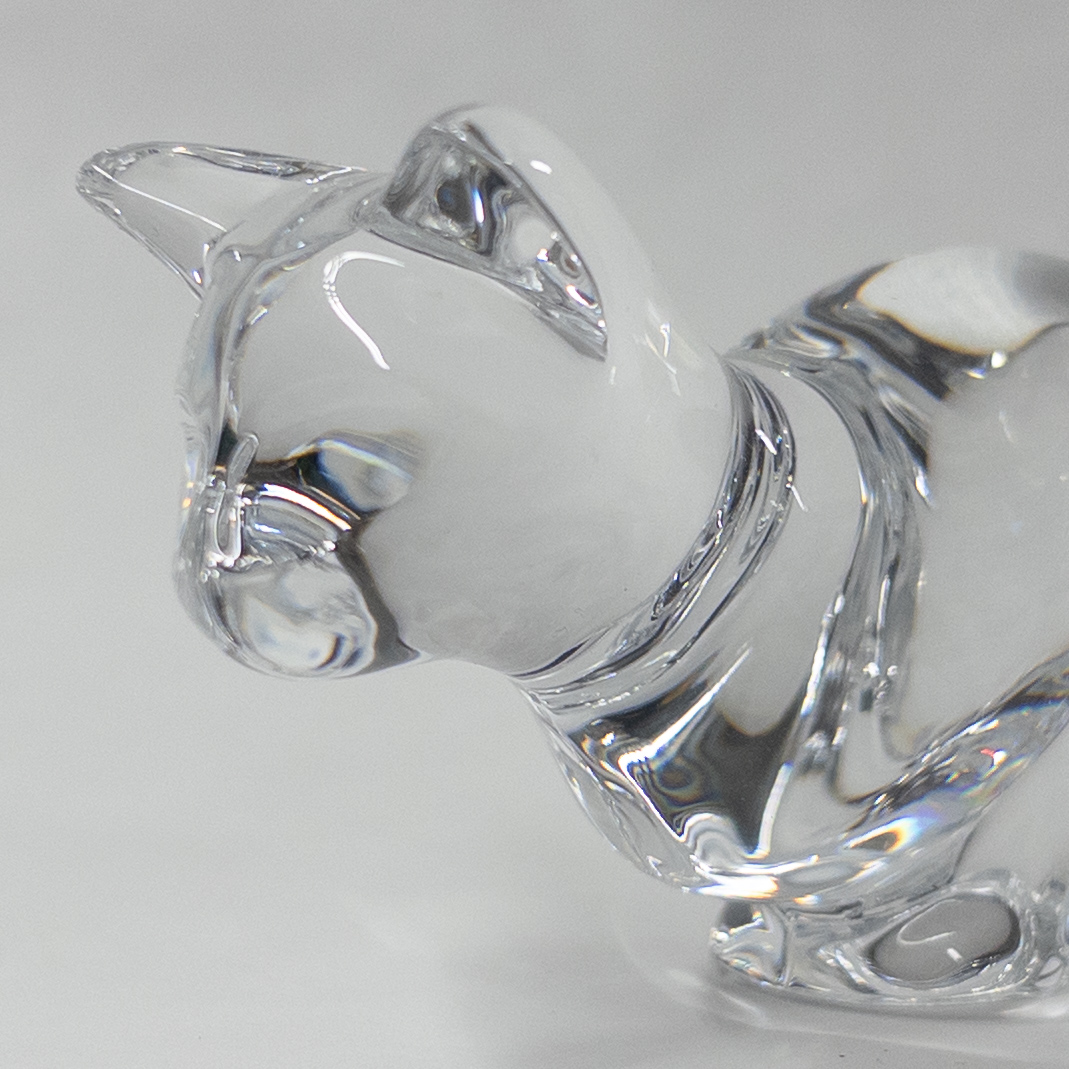 Baccarat Crystal Cat Figurine