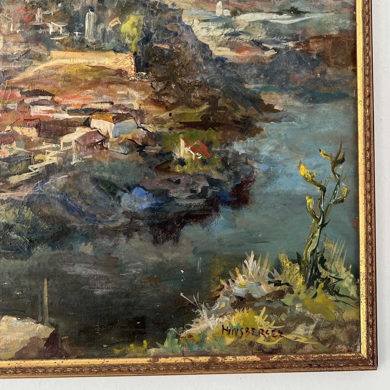 Alexis Hinsberger 'Tolede' Signed Toledo Cityscape Oil Painting, 1966