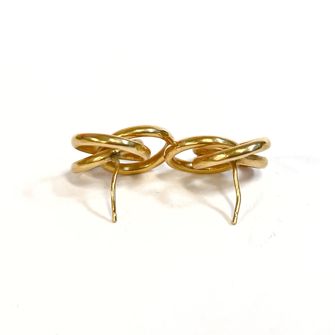 14K Gold Open Knot Earrings