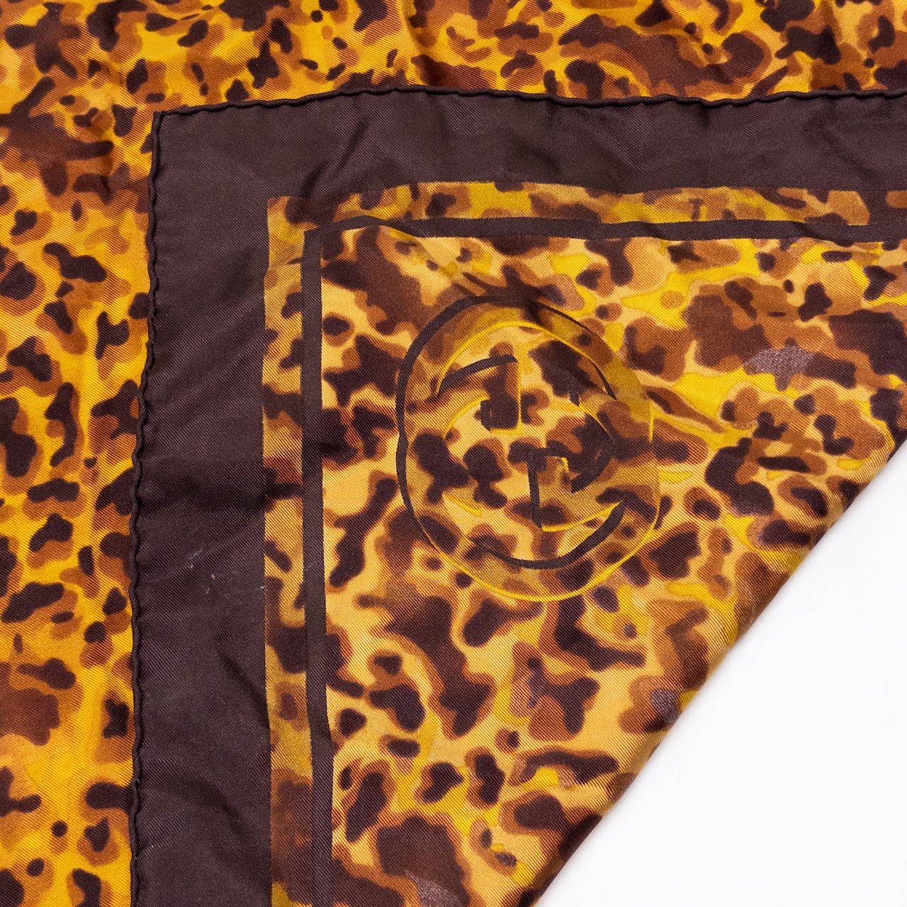 Gucci Silk Tortoiseshell Print Scarf