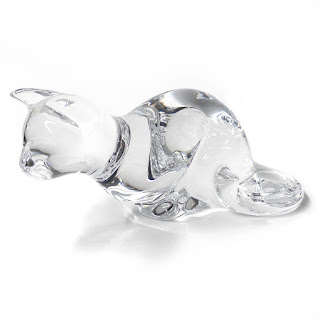 Baccarat Crystal Cat Figurine