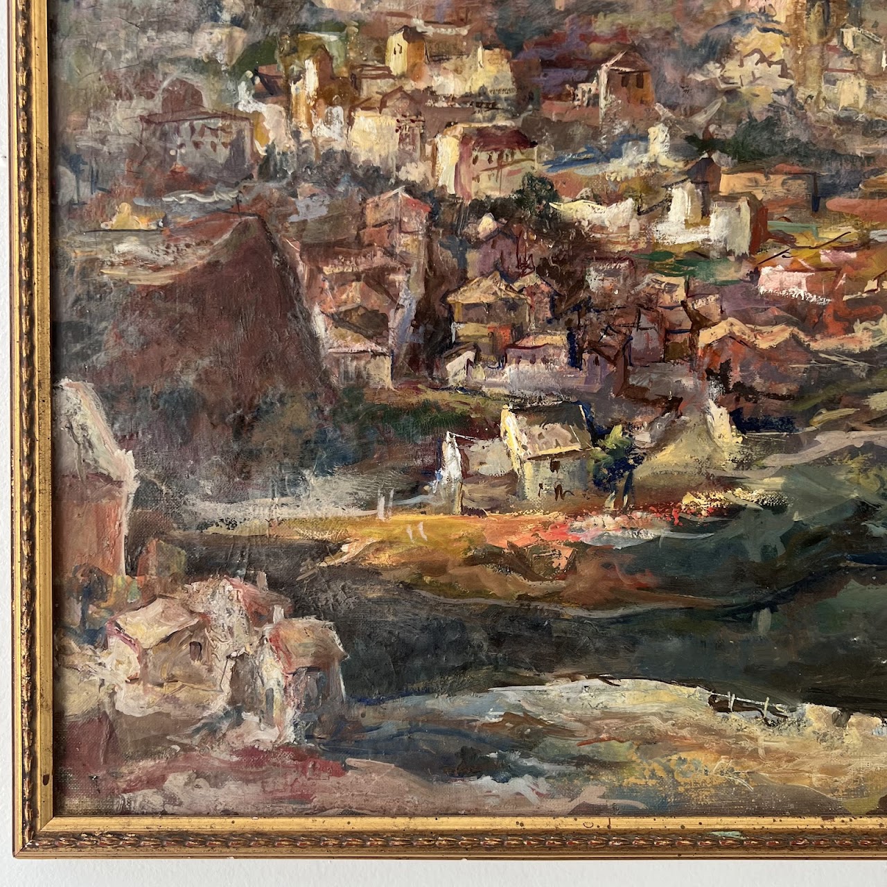 Alexis Hinsberger 'Tolede' Signed Toledo Cityscape Oil Painting, 1966