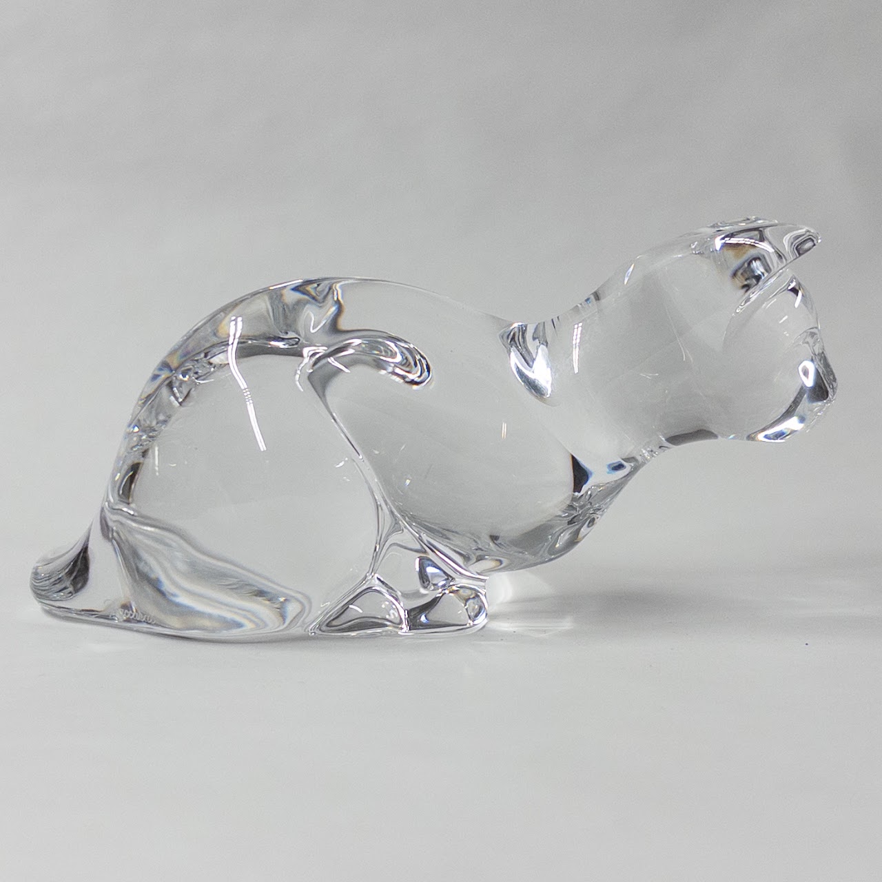 Baccarat Crystal Cat Figurine