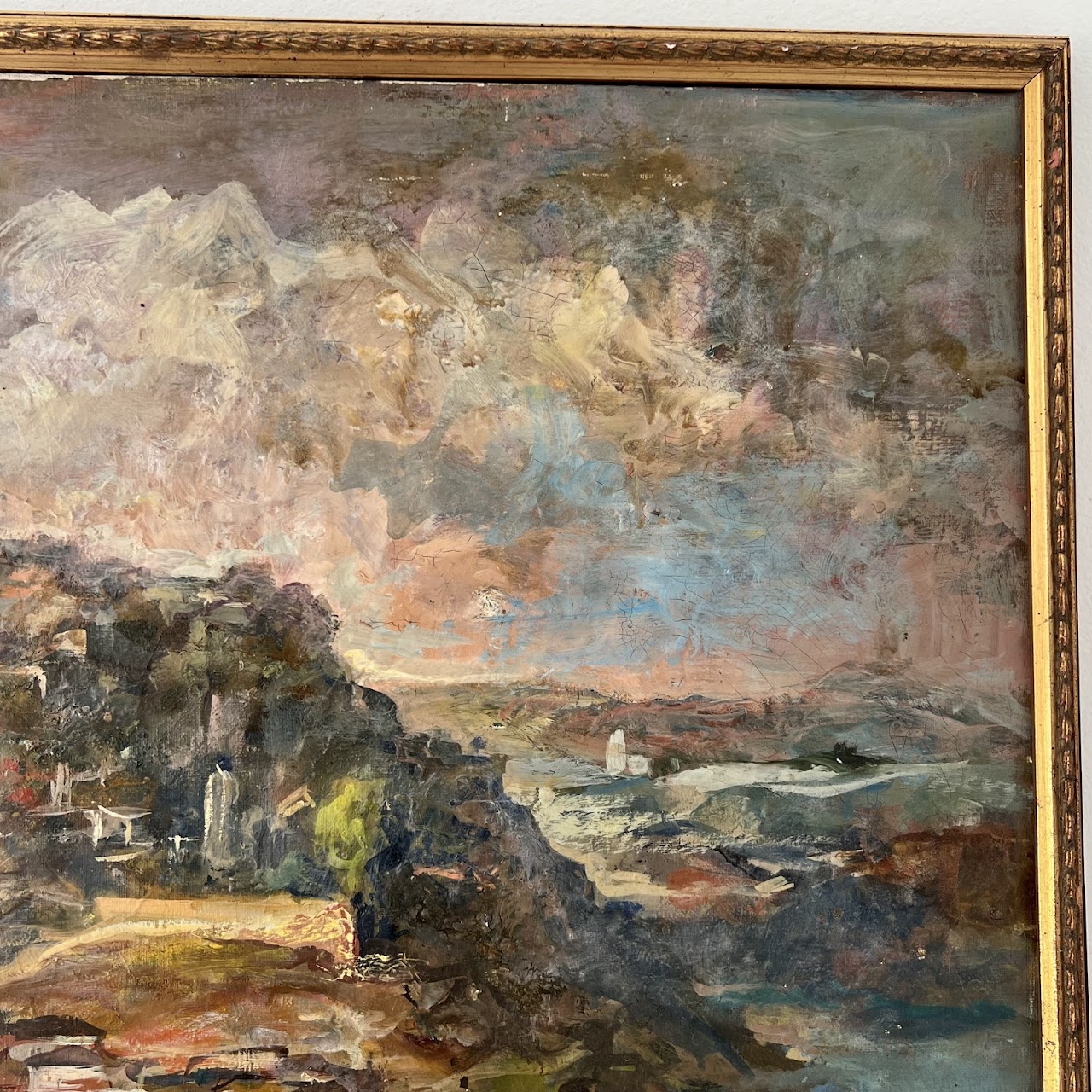 Alexis Hinsberger 'Tolede' Signed Toledo Cityscape Oil Painting, 1966