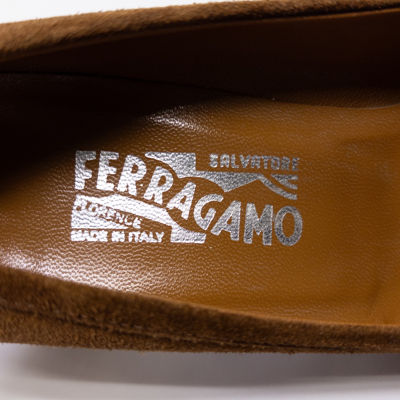 Salvatore Ferragamo Cinnamon Twirl Blocky Heel Pumps