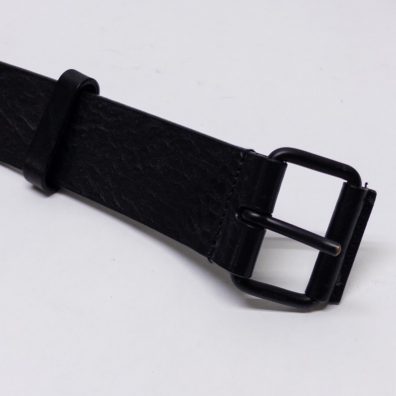 Gucci Split Strap Textured Leather Belt