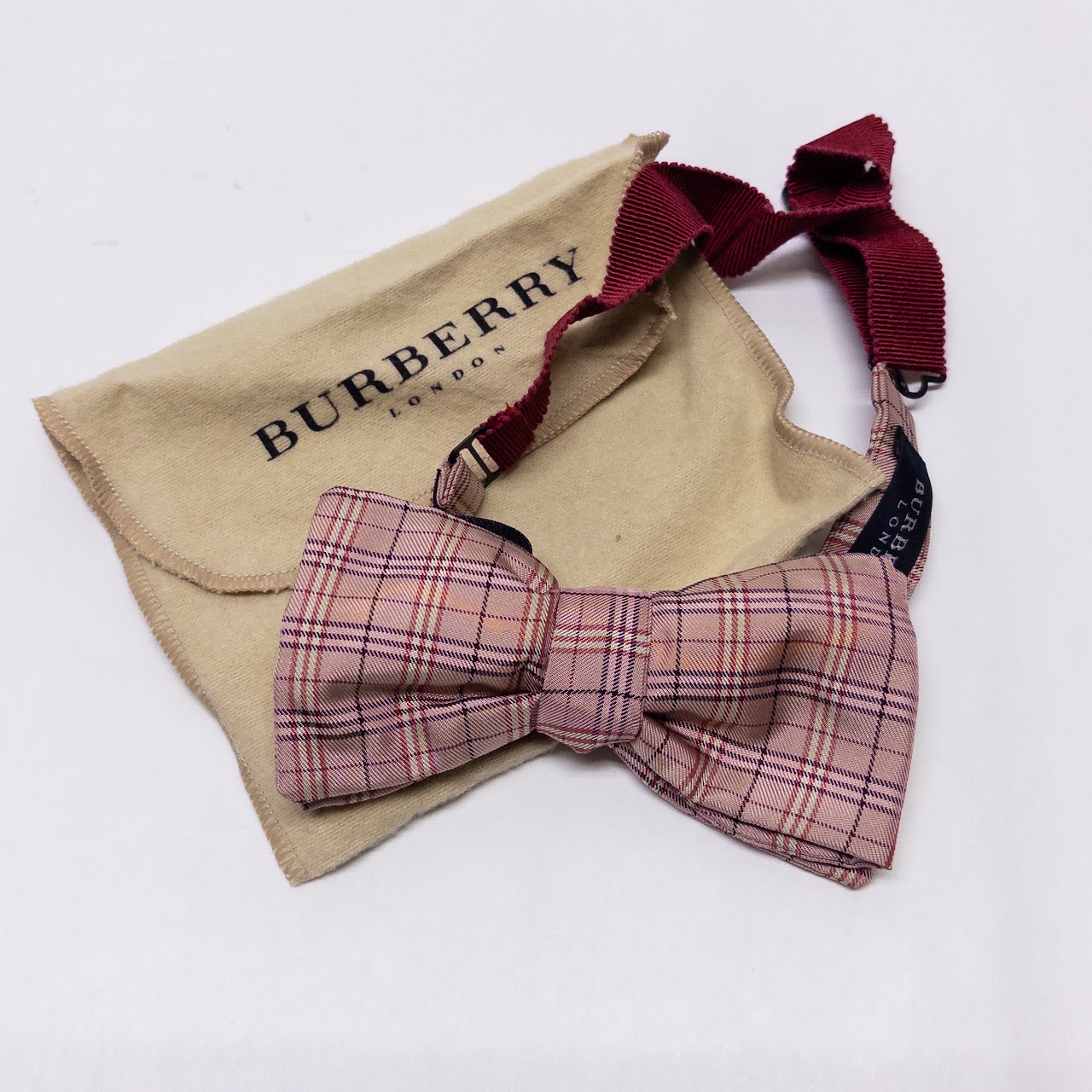 Burberry Silk Clip On Bowtie