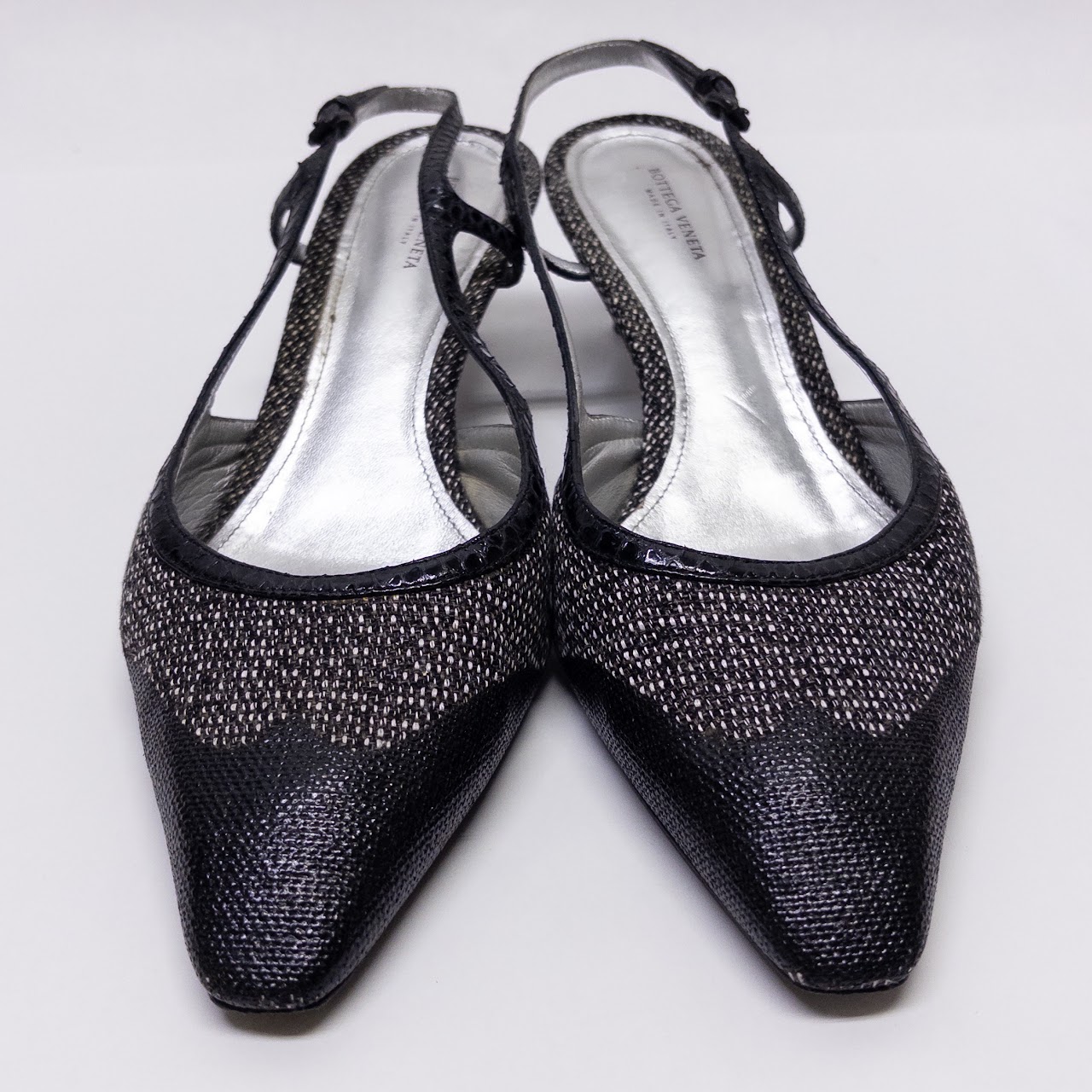 Bottega Veneta Intrecciato Weave Slingback Pumps