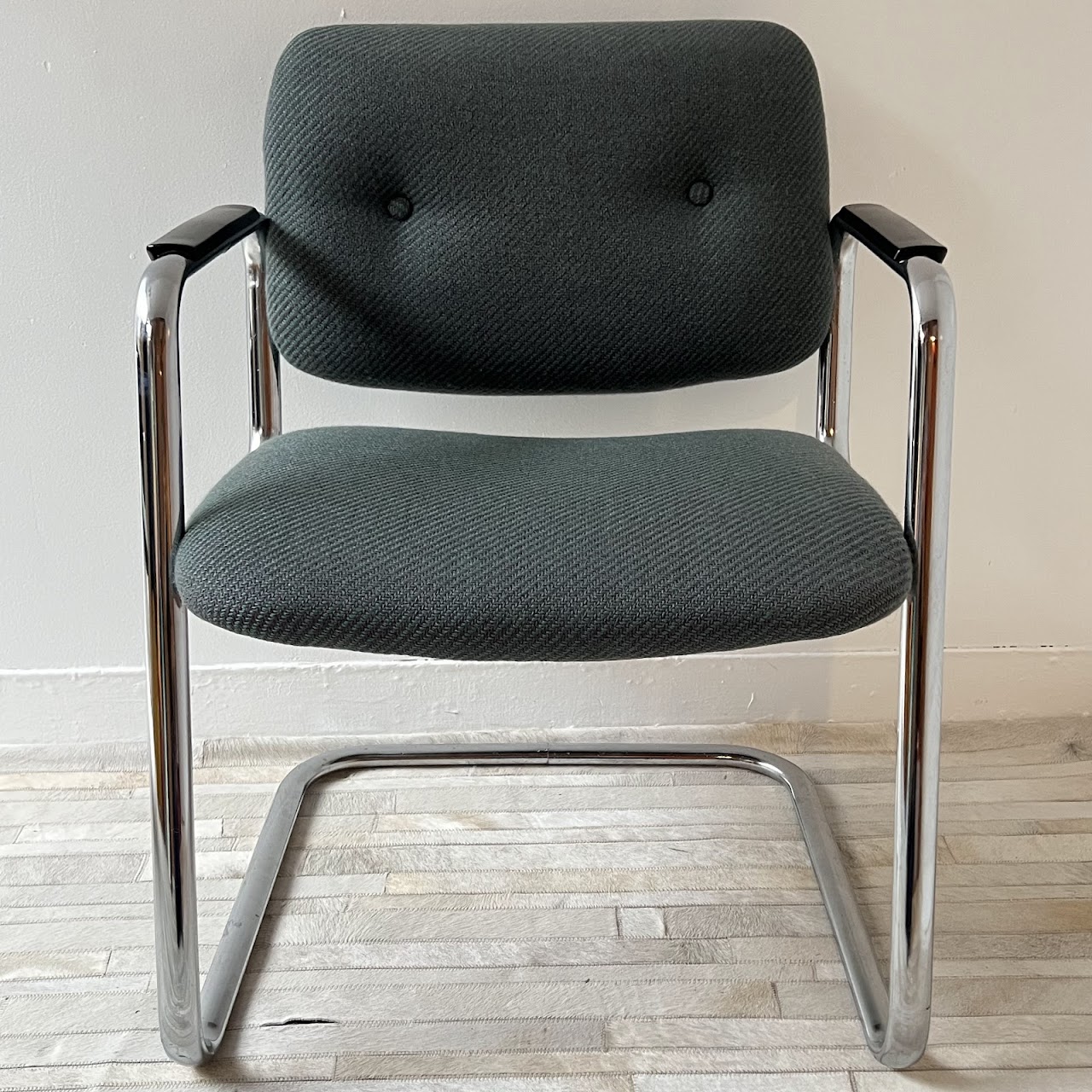 All-Steel, Inc. Vintage Cantilever Armchair Pair