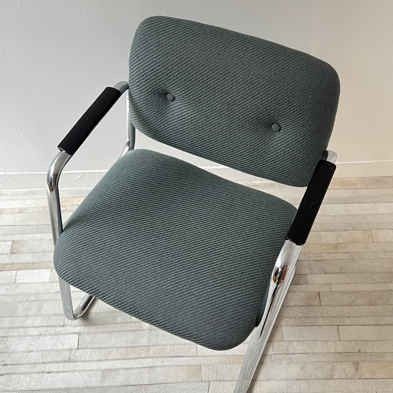 All-Steel, Inc. Vintage Cantilever Armchair Pair