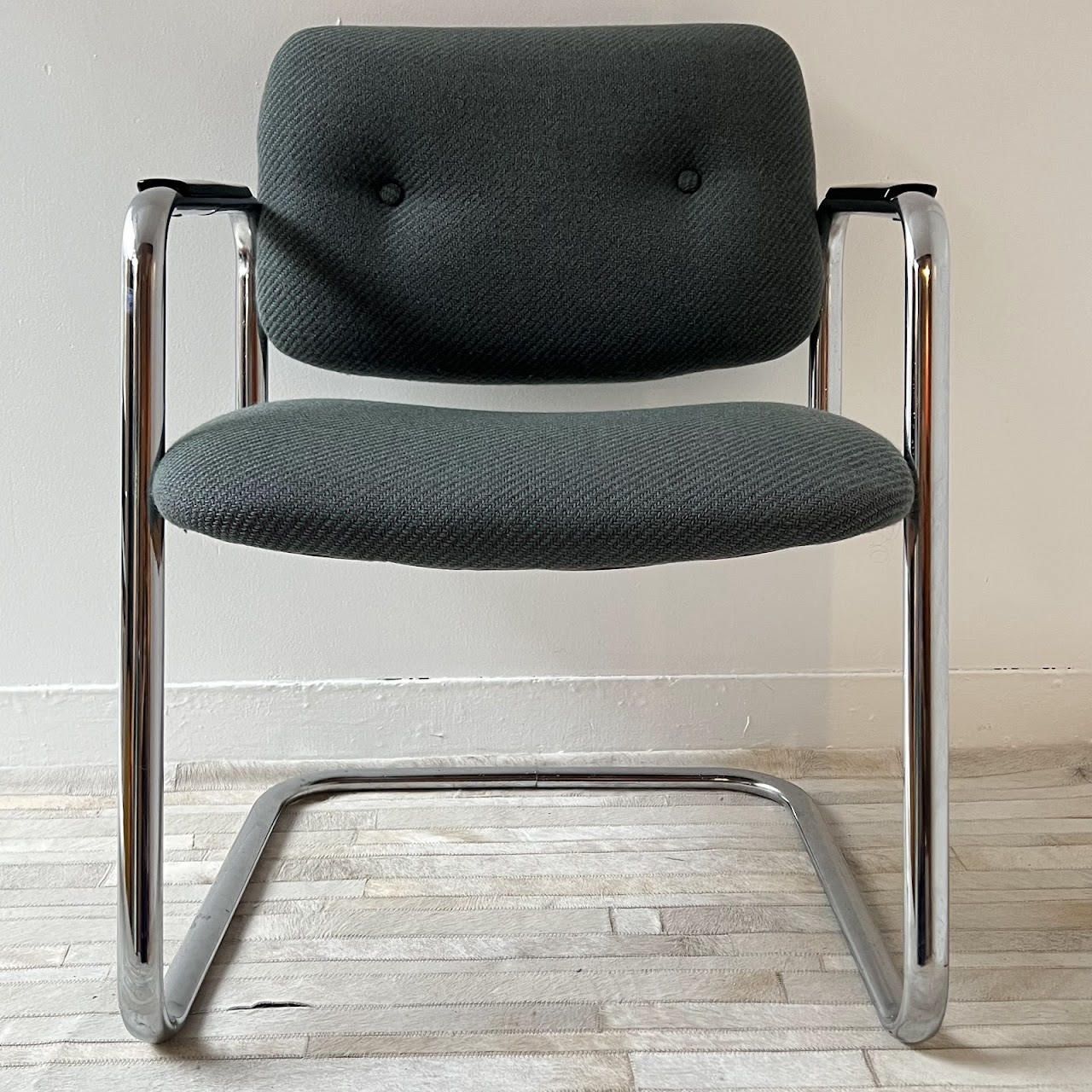 All-Steel, Inc. Vintage Cantilever Armchair Pair