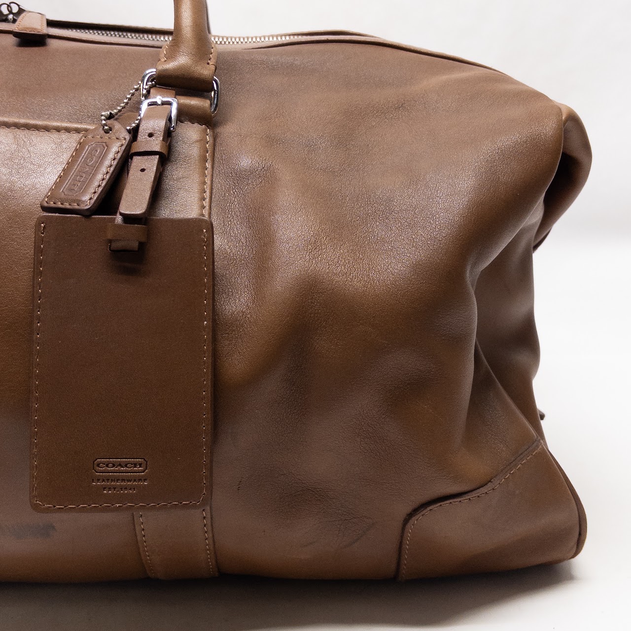 Coach Transatlantic Saddle Leather Travel Duffel