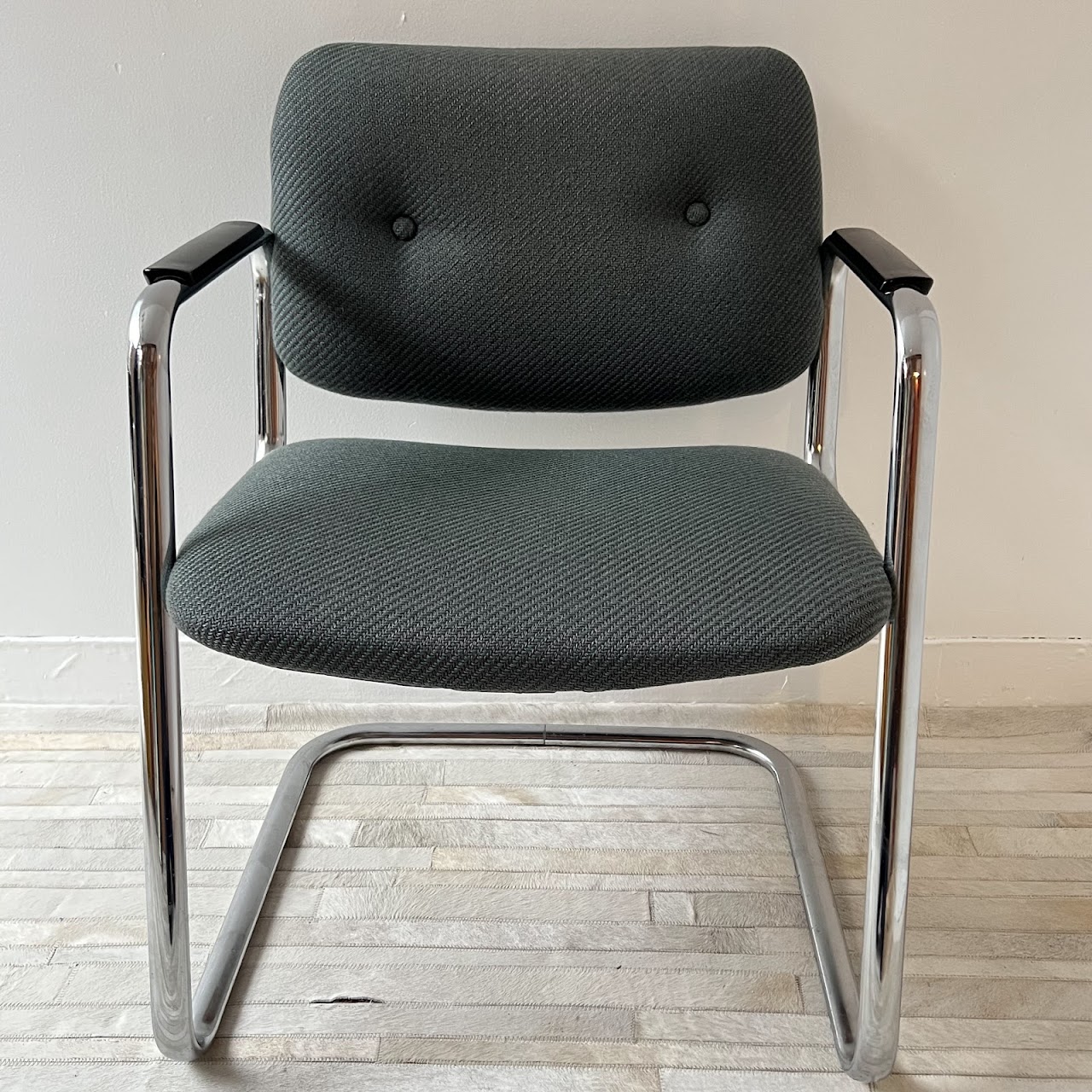 All-Steel, Inc. Vintage Cantilever Armchair Pair