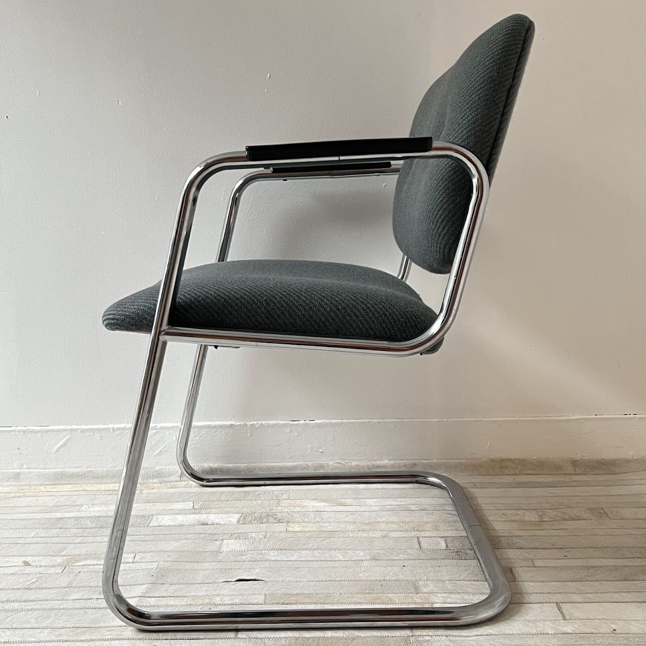 All-Steel, Inc. Vintage Cantilever Armchair Pair