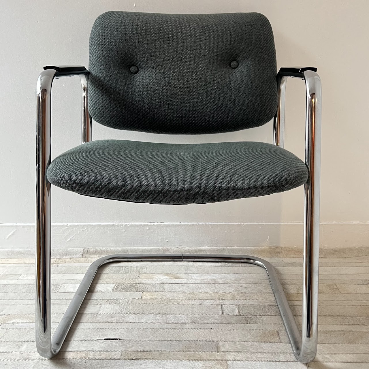 All-Steel, Inc. Vintage Cantilever Armchair Pair