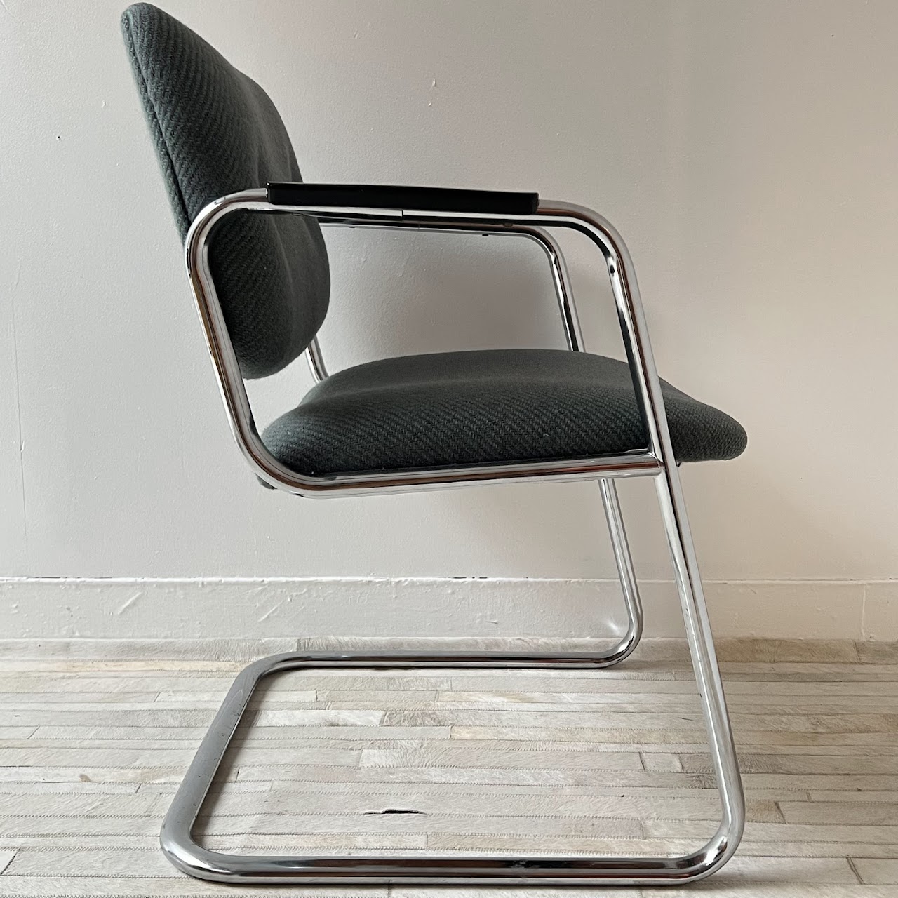 All-Steel, Inc. Vintage Cantilever Armchair Pair