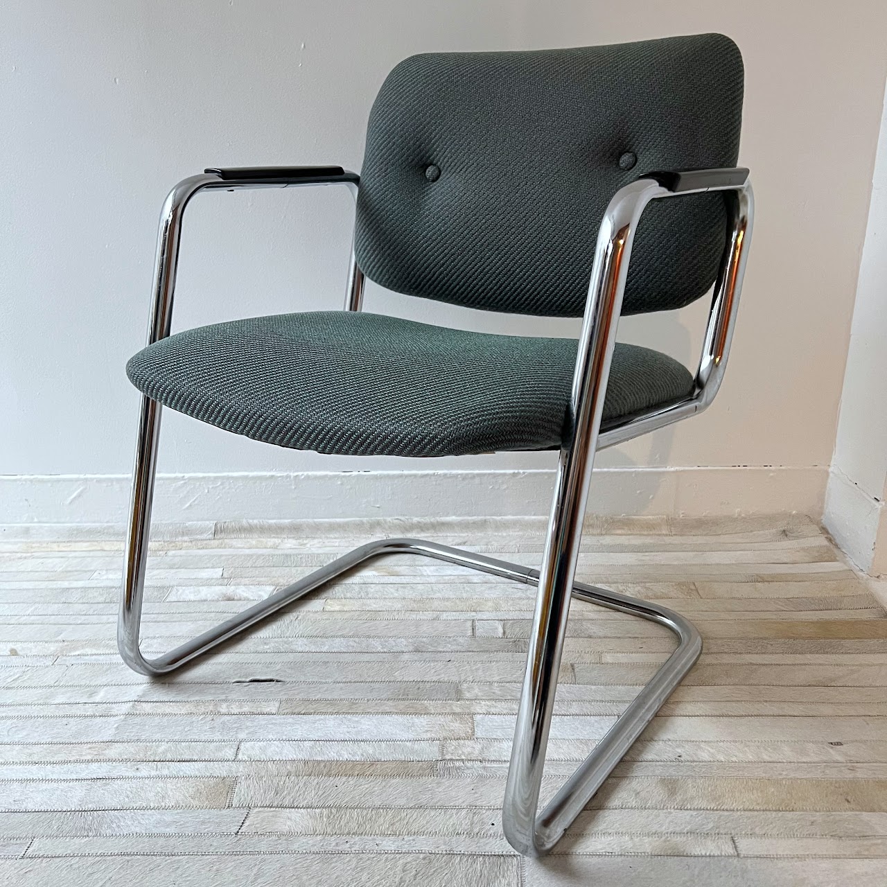 All-Steel, Inc. Vintage Cantilever Armchair Pair