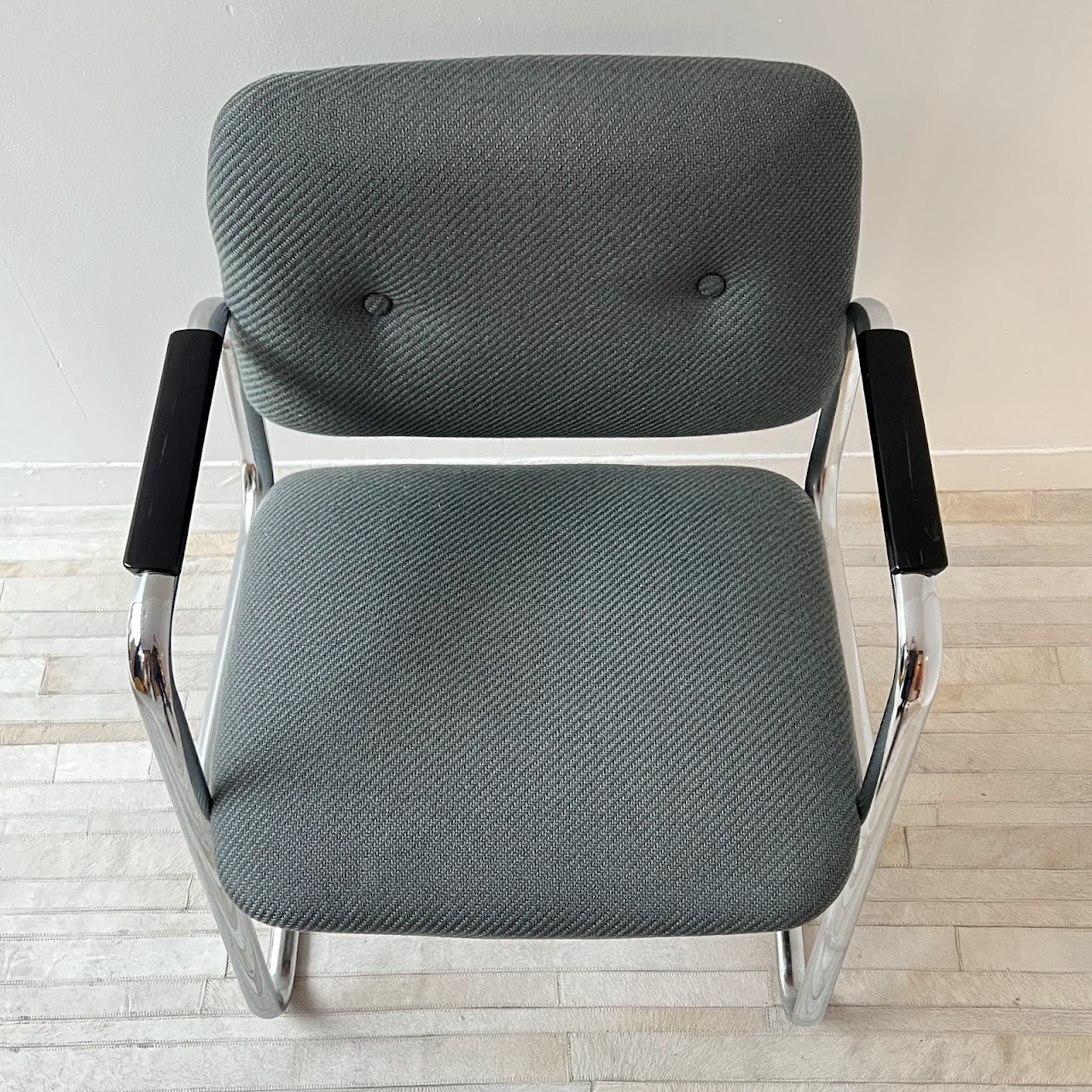 All-Steel, Inc. Vintage Cantilever Armchair Pair