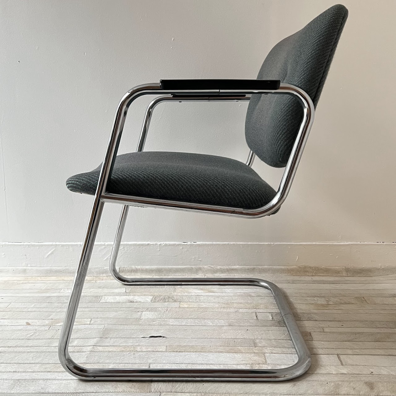 All-Steel, Inc. Vintage Cantilever Armchair Pair