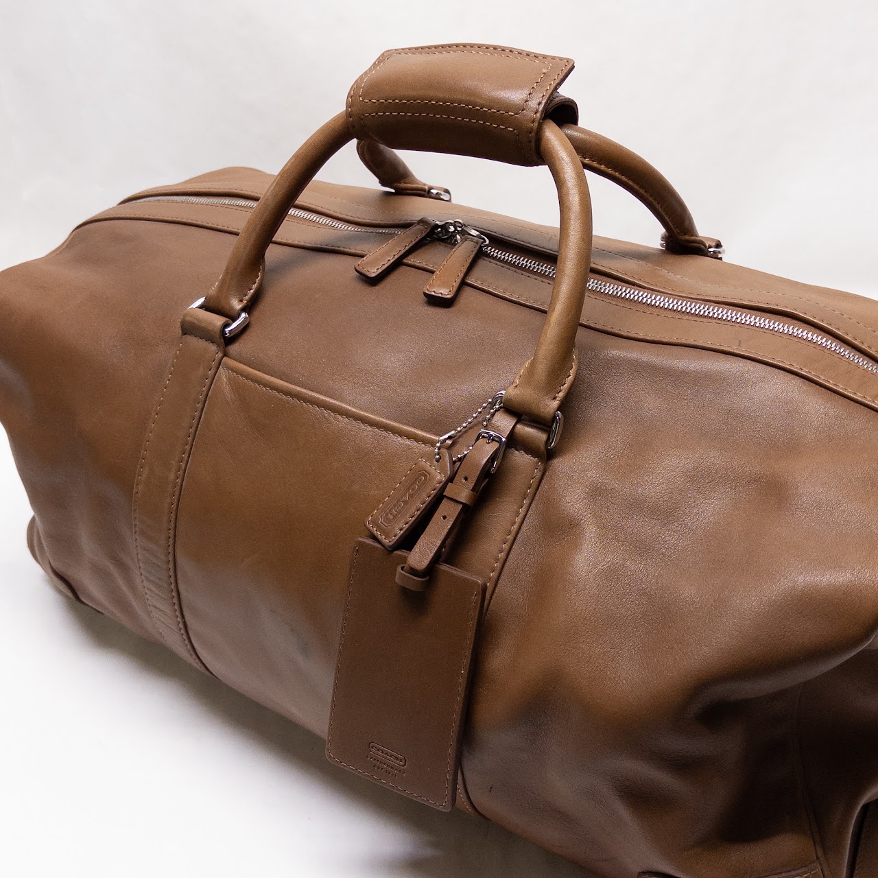 Coach Transatlantic Saddle Leather Travel Duffel