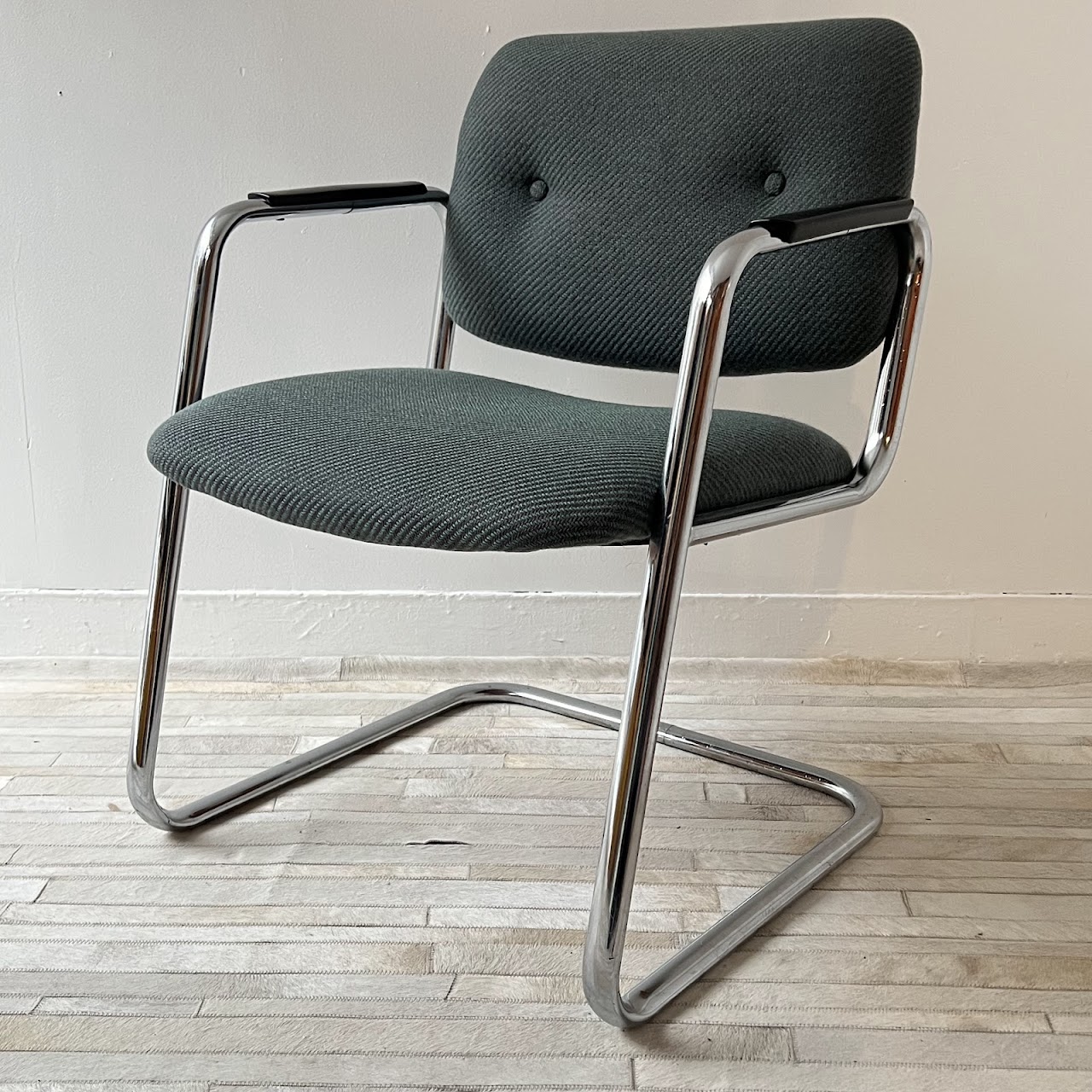 All-Steel, Inc. Vintage Cantilever Armchair Pair