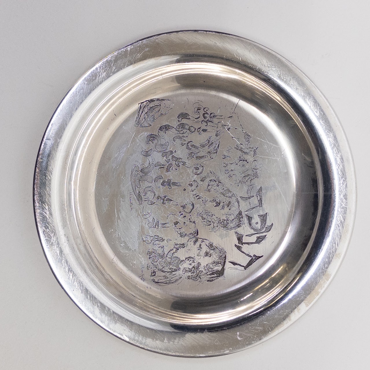 Sterling Silver Set of Three Judaica Themed Plates