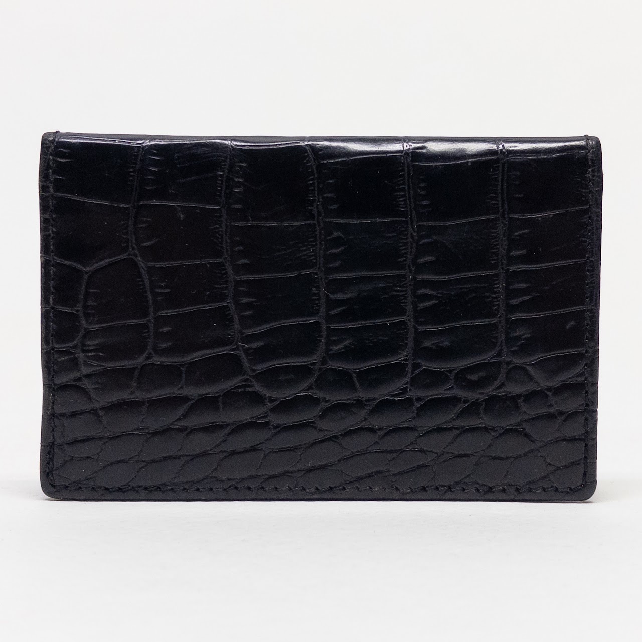 Barney's New York Alligator Card Wallet