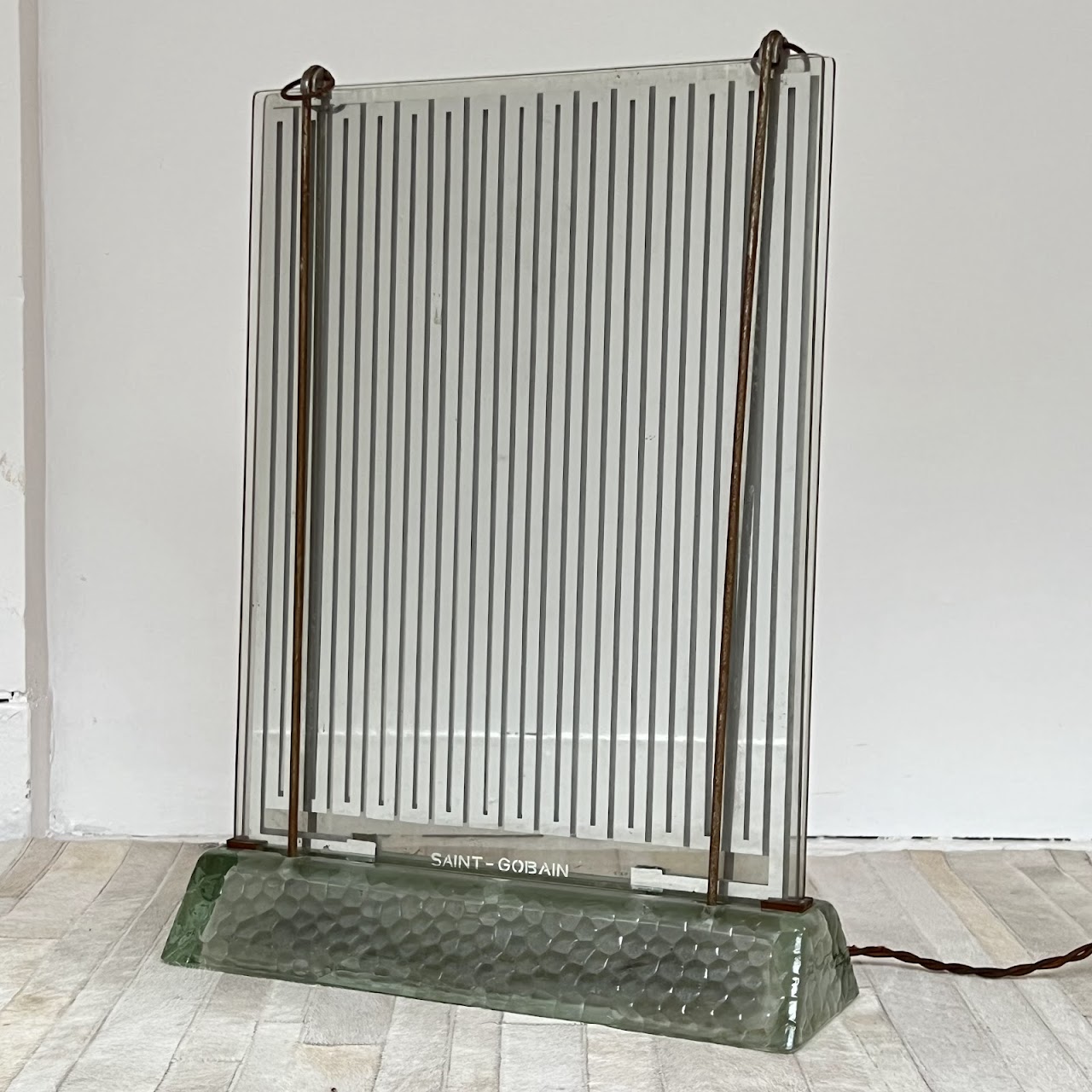 René-André Coulon French Art Deco 'Radiever' Illuminated Electric Glass Radiator Pair