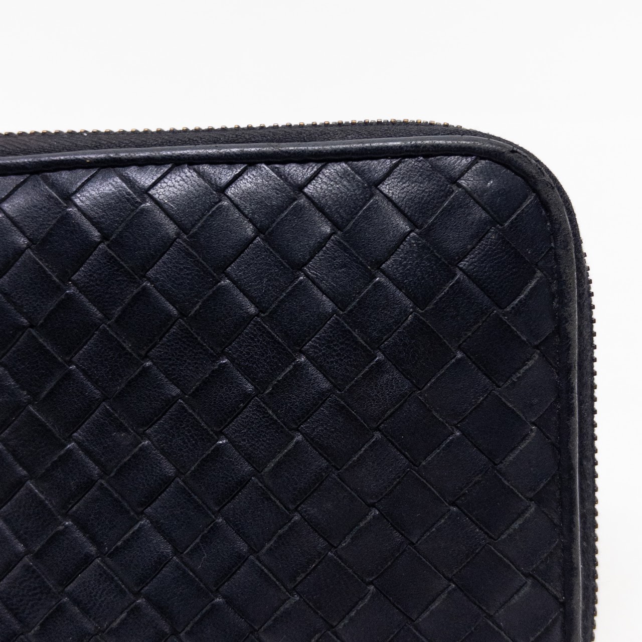 Bottega Veneta Cross Woven Continental Wallet