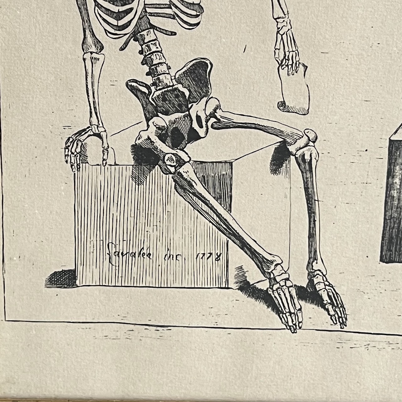 After Jacques Gamelin 'O Quanto Ci Deve Dare Pensiere' Memento Mori Vintage Print