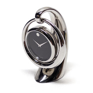 Movado Chrome Hanging Desk Clock