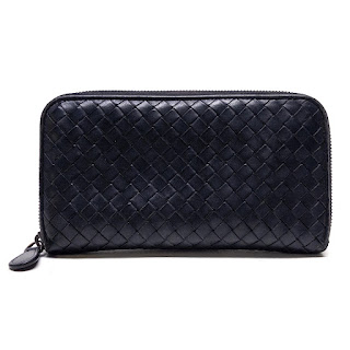 Bottega Veneta Cross Woven Continental Wallet