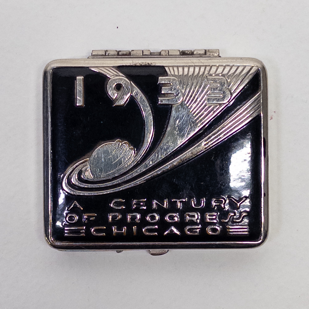 1933 Chicago World's Fair Chrome Compact