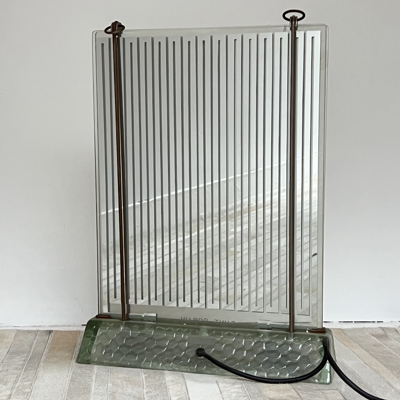 René-André Coulon French Art Deco 'Radiever' Illuminated Electric Glass Radiator Pair